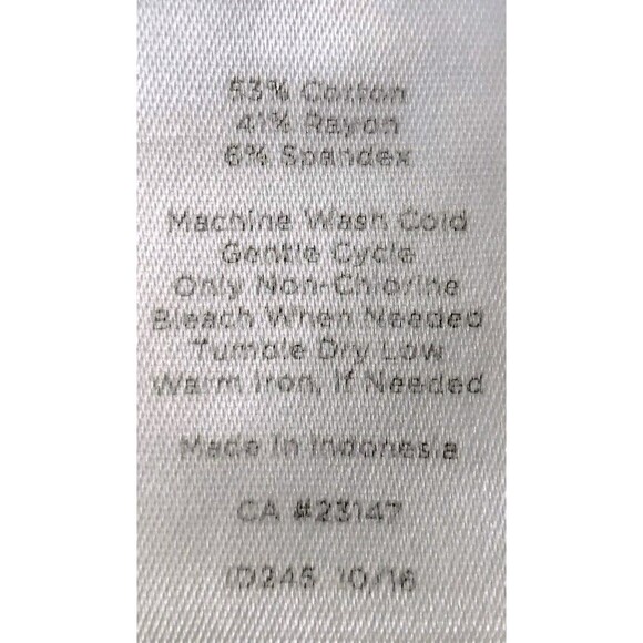 Talbots Petite Pants Chathan Size OP Blue White/Yellow Polka Dot Side Zip Button - Picture 7 of 11